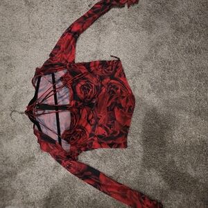 Fashion Nova Scarlet Rose Blouse